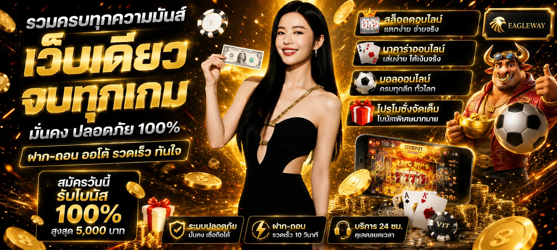 EagleWay รวมสล็อต คาสิโน กีฬา และเกมออนไลน์